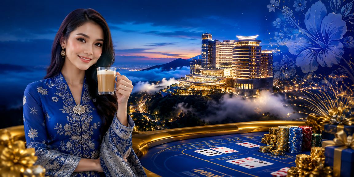 Ilustrasi bonus cashback ff13 untuk pengguna Loteri Malaysia berpakaian kebaya
